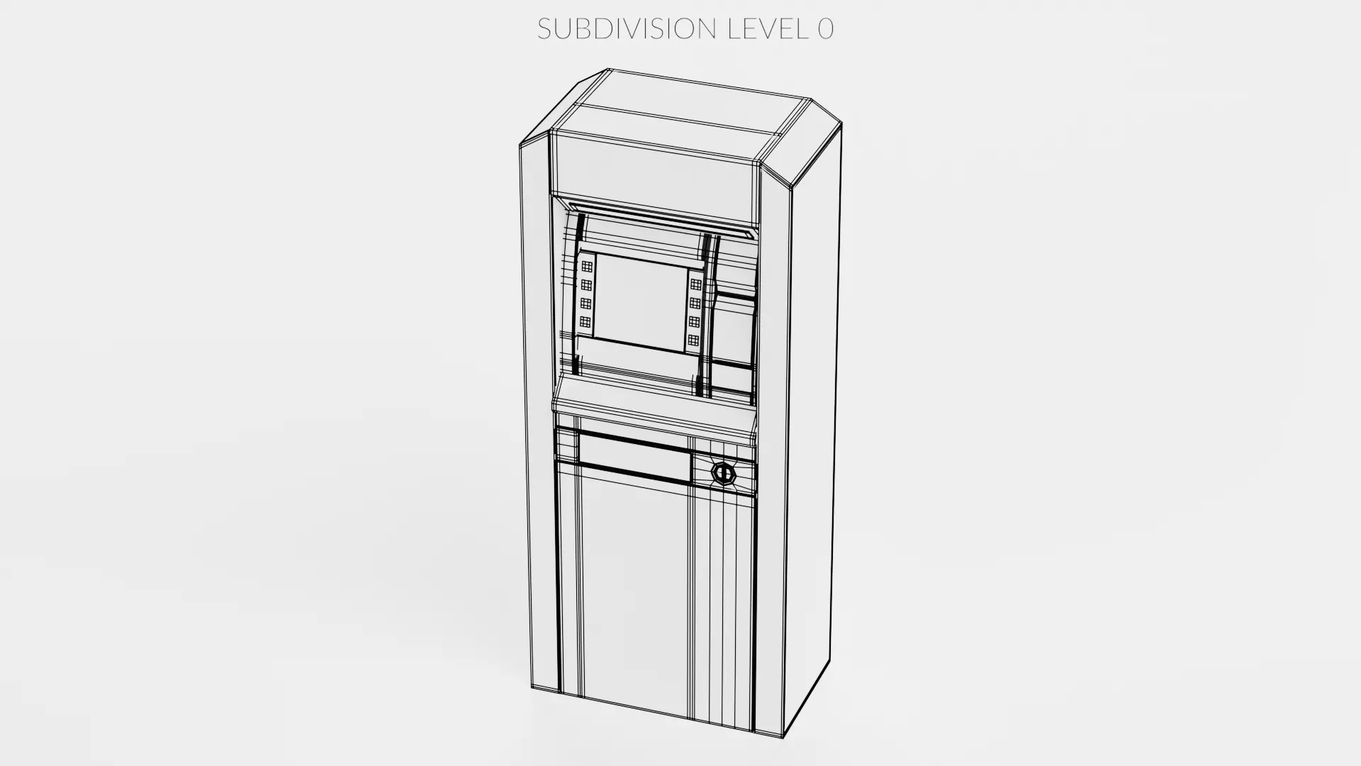 Ticket Machine Low-poly 3D model_10