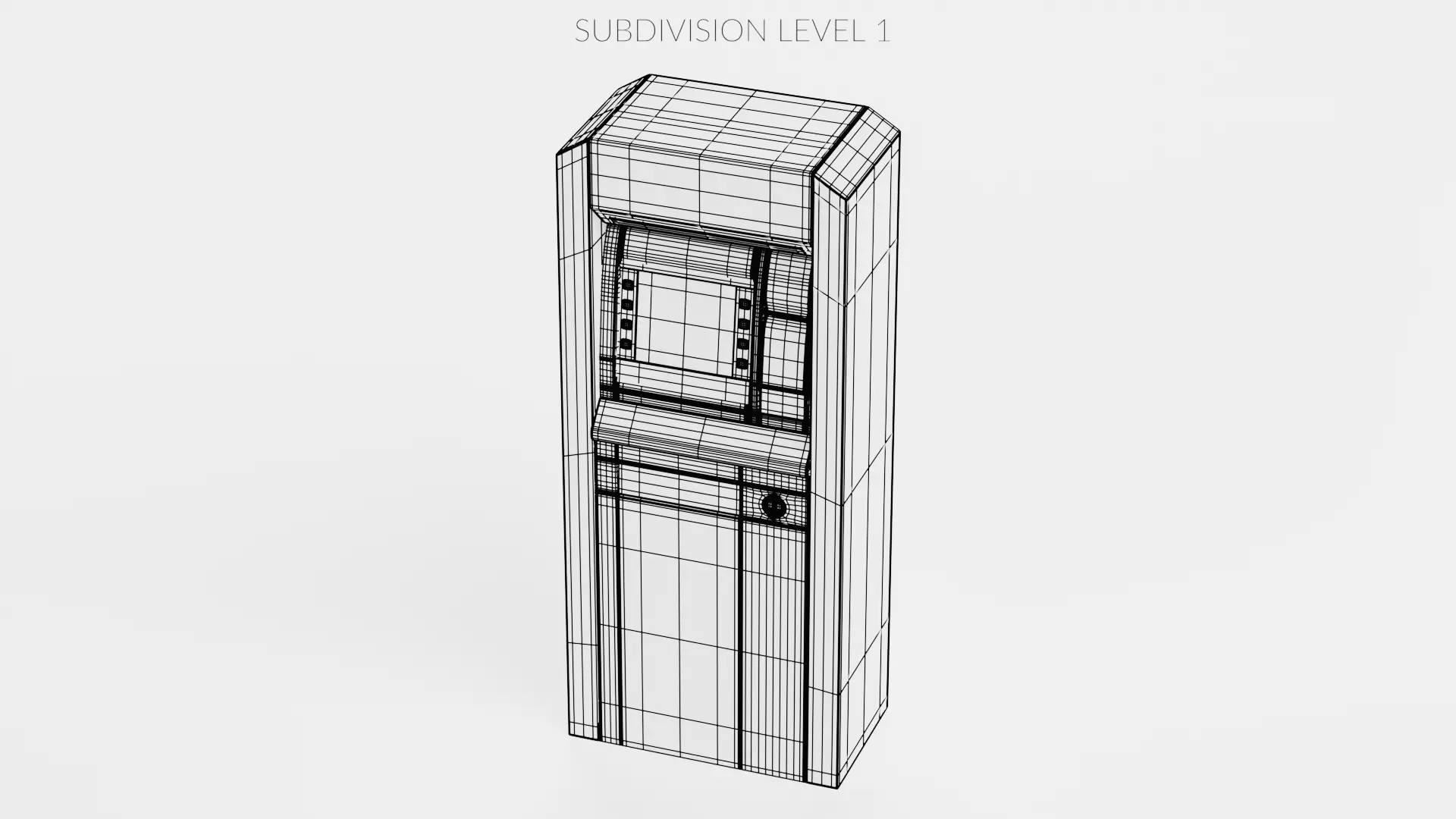 Ticket Machine Low-poly 3D model_11