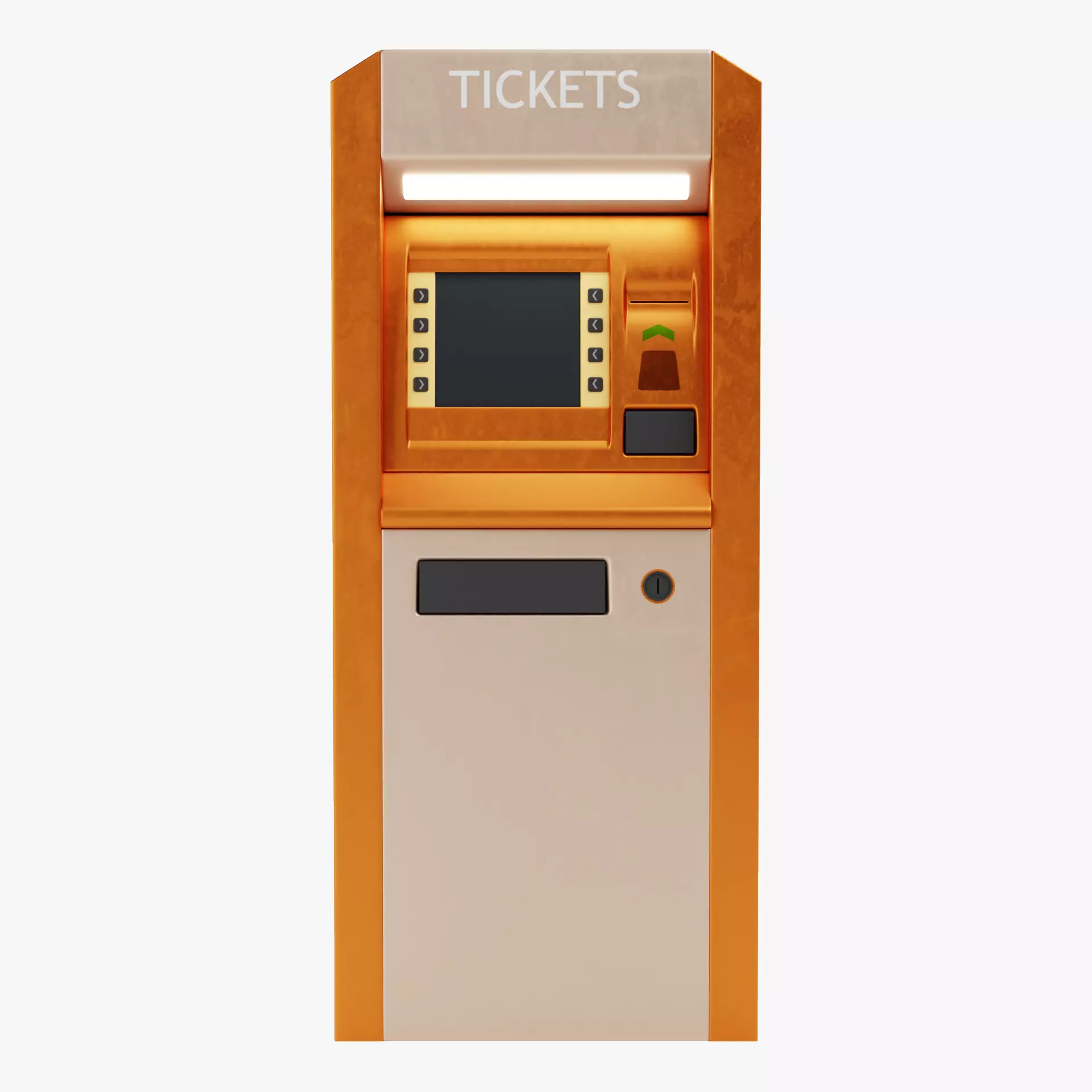 Ticket Machine Low-poly 3D model_12