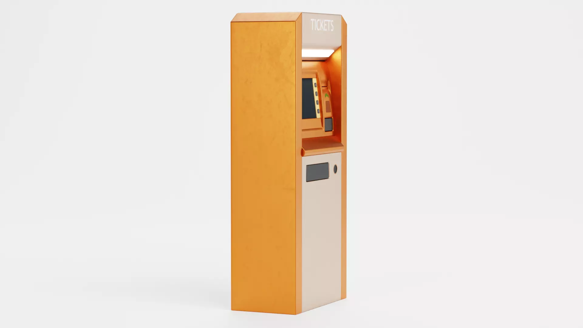 Ticket Machine Low-poly 3D model_2