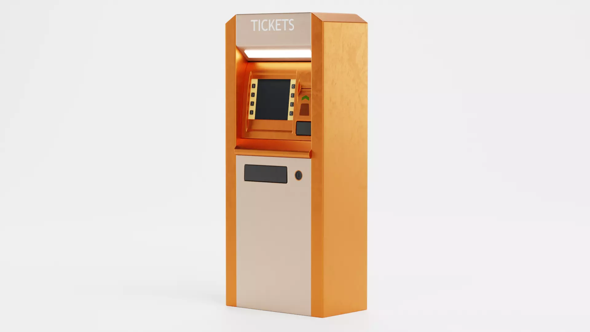 Ticket Machine Low-poly 3D model_4