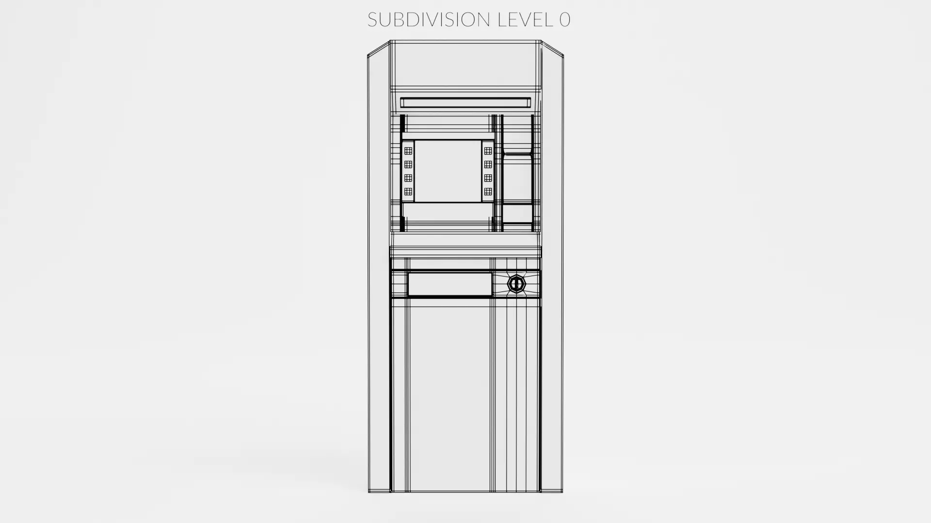 Ticket Machine Low-poly 3D model_8