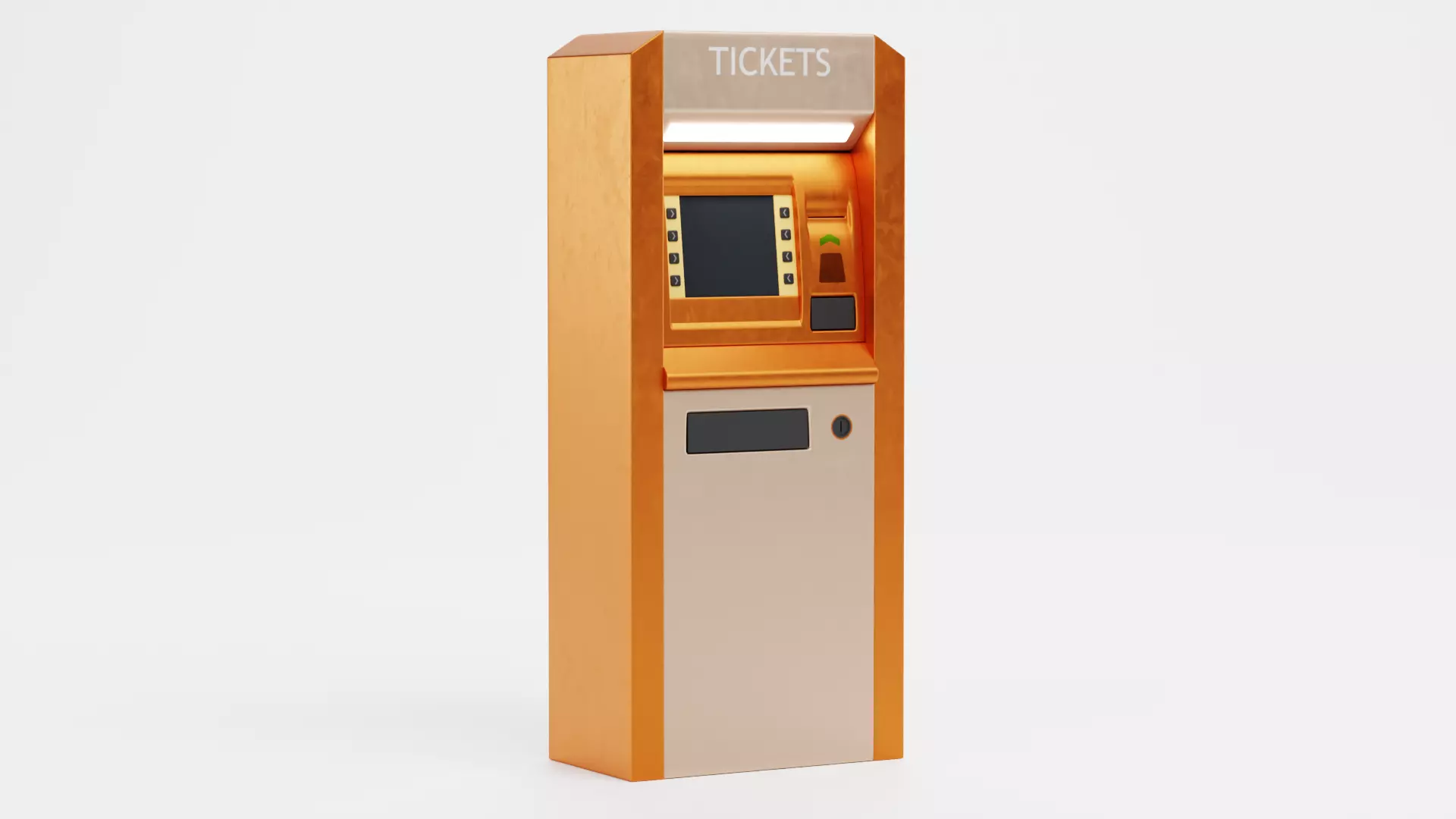 Ticket Machine Low-poly 3D model_1
