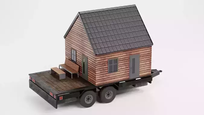 Tiny House V1 - Wooden Cabin