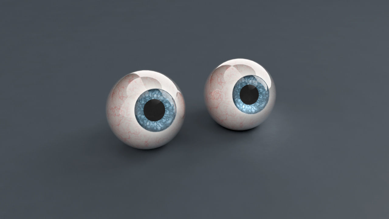 Pack Human Eyes Low-poly 3D model_7