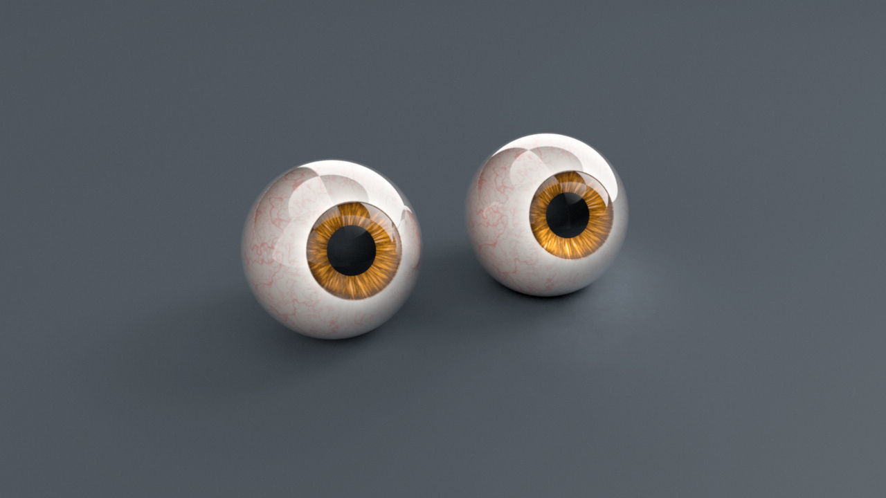 Pack Human Eyes Low-poly 3D model_1