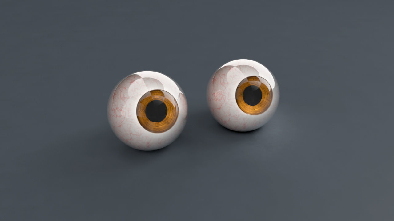 Pack Human Eyes Low-poly 3D model_9