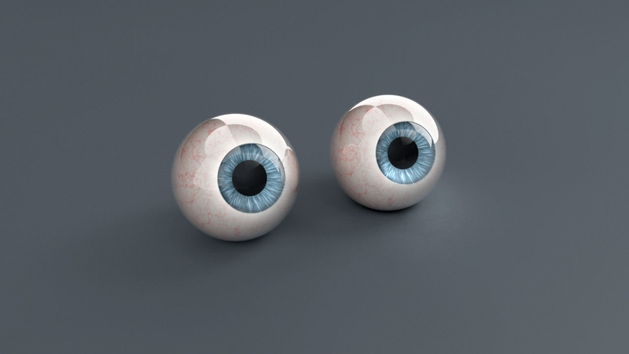 Pack Human Eyes Low-poly 3D model_3
