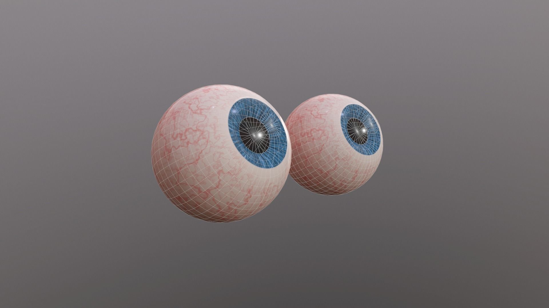 Pack Human Eyes Low-poly 3D model_4