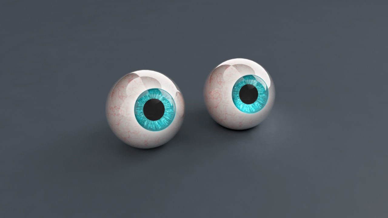 Pack Human Eyes Low-poly 3D model_13