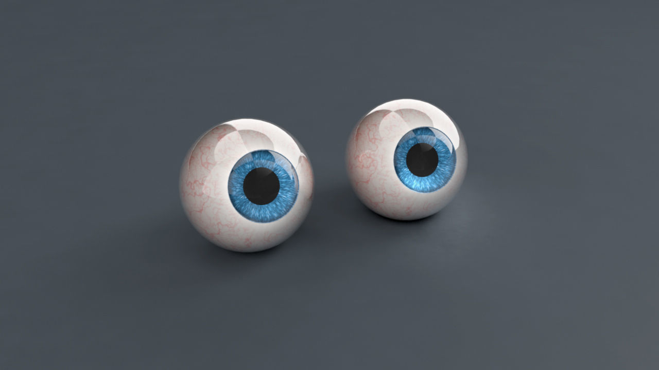 Pack Human Eyes Low-poly 3D model_11
