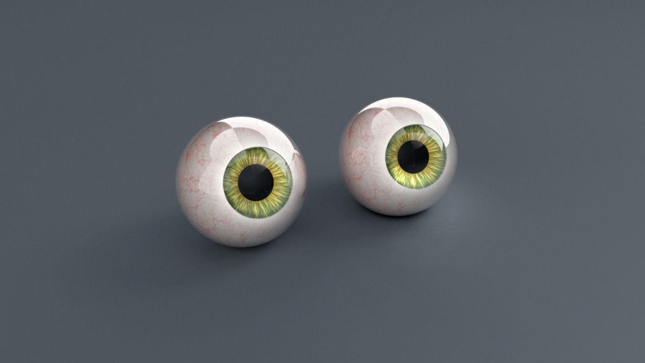 Pack Human Eyes Low-poly 3D model_2