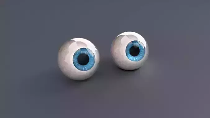 Pack Human Eyes Low-poly 3D model