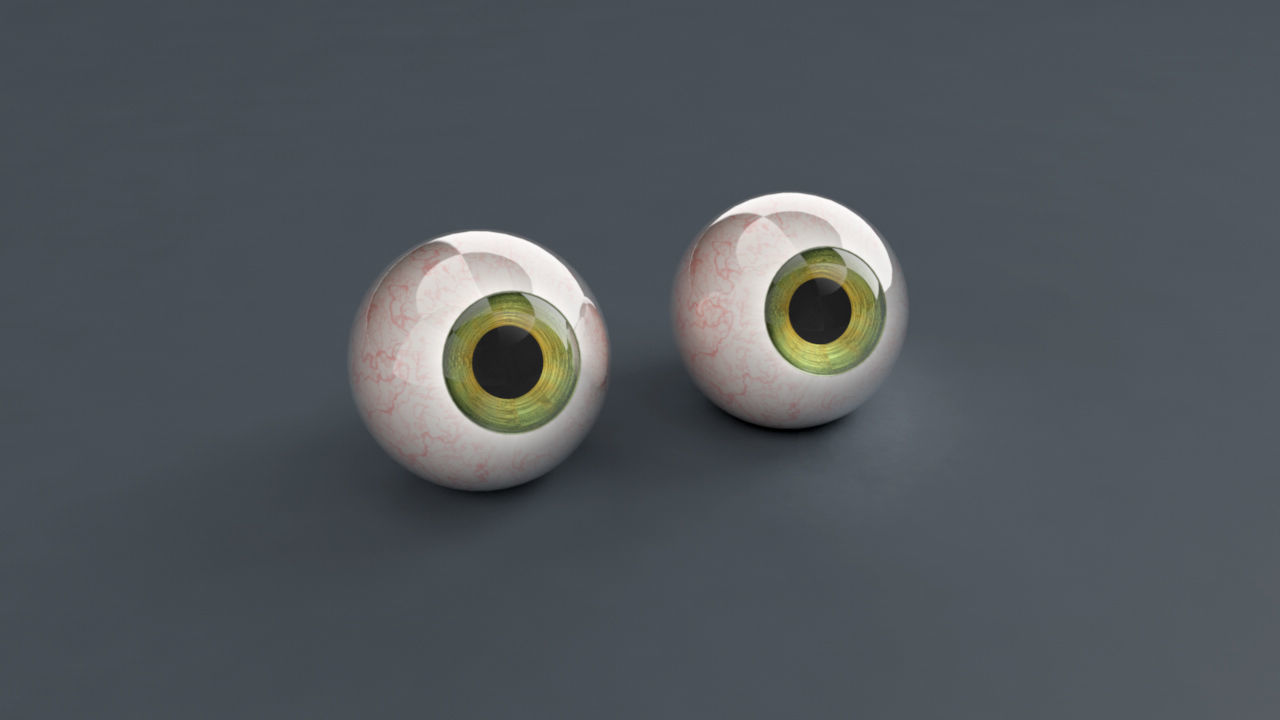 Pack Human Eyes Low-poly 3D model_10