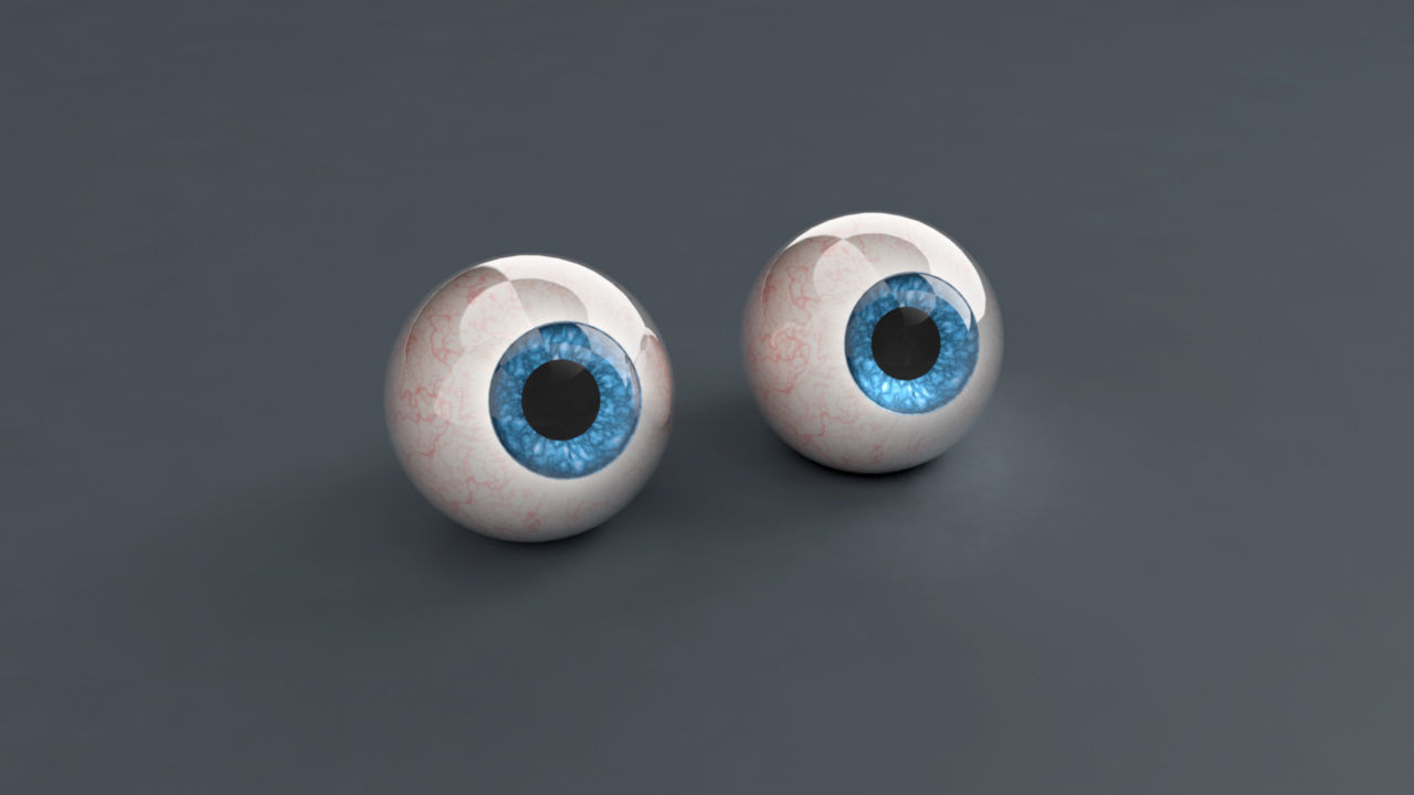 Pack Human Eyes Low-poly 3D model_5