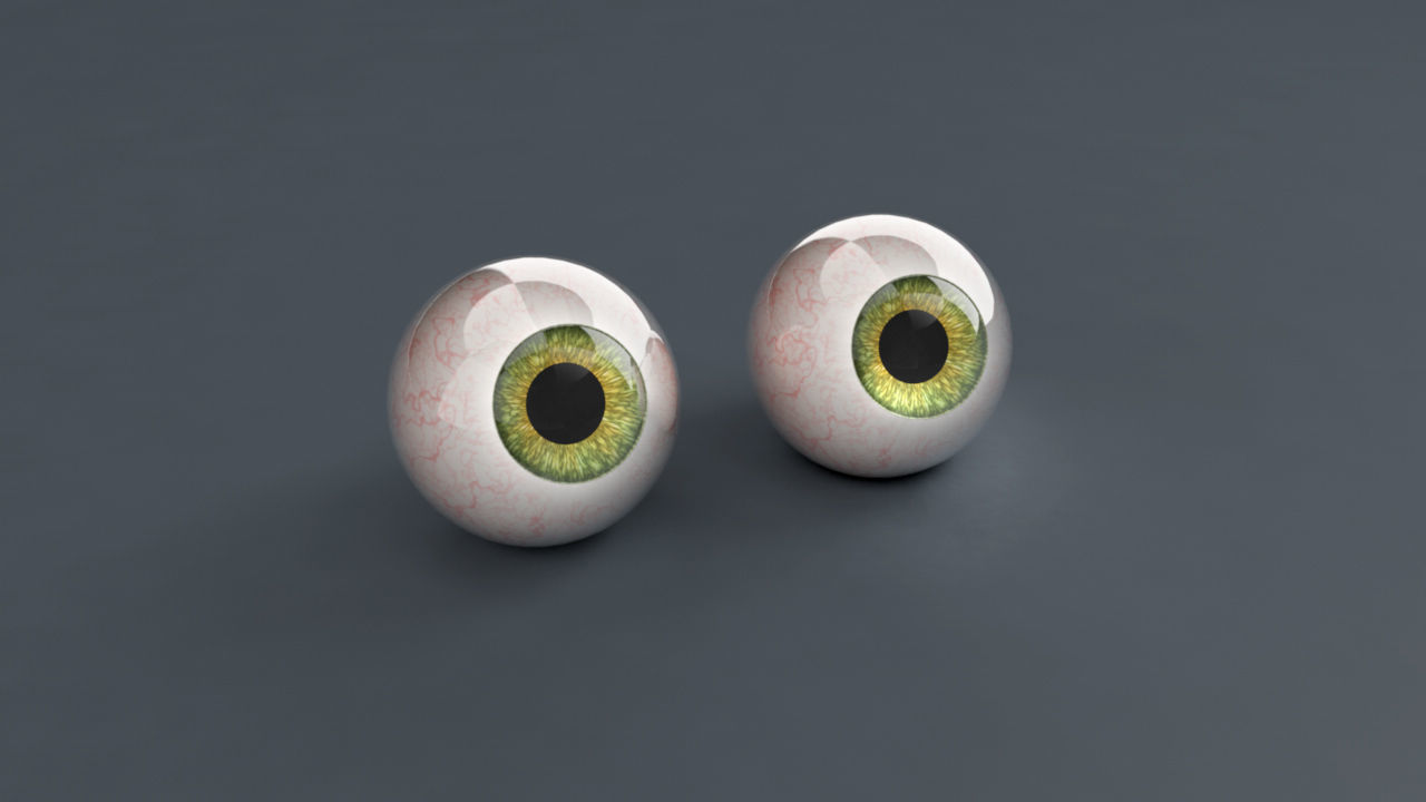 Pack Human Eyes Low-poly 3D model_12