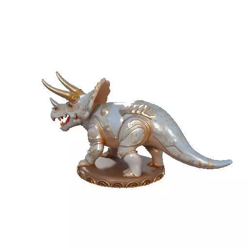 2655 Gothic Roaring Triceratops Dinosaur 3D Model Halloween 3D print model_26