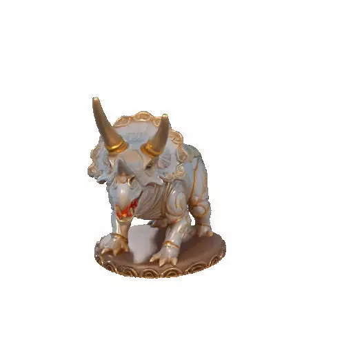 2655 Gothic Roaring Triceratops Dinosaur 3D Model Halloween 3D print model_34