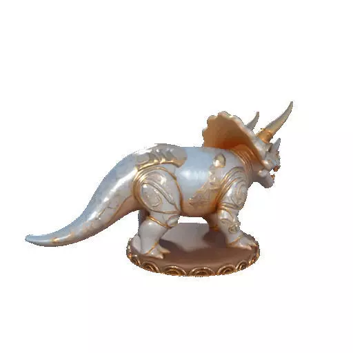 2655 Gothic Roaring Triceratops Dinosaur 3D Model Halloween 3D print model_15