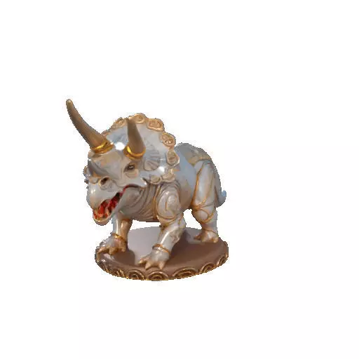 2655 Gothic Roaring Triceratops Dinosaur 3D Model Halloween 3D print model_33