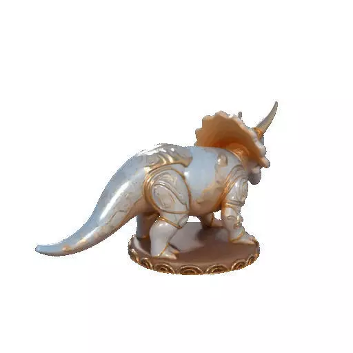 2655 Gothic Roaring Triceratops Dinosaur 3D Model Halloween 3D print model_16