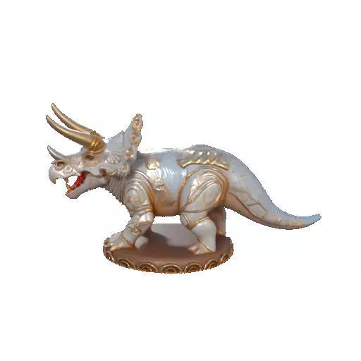 2655 Gothic Roaring Triceratops Dinosaur 3D Model Halloween 3D print model_28