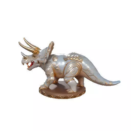 2655 Gothic Roaring Triceratops Dinosaur 3D Model Halloween 3D print model_27