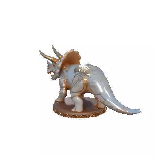 2655 Gothic Roaring Triceratops Dinosaur 3D Model Halloween 3D print model_24