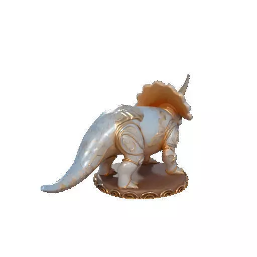 2655 Gothic Roaring Triceratops Dinosaur 3D Model Halloween 3D print model_17