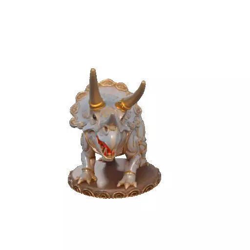 2655 Gothic Roaring Triceratops Dinosaur 3D Model Halloween 3D print model_35