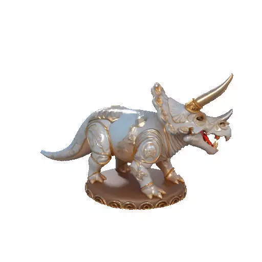 2655 Gothic Roaring Triceratops Dinosaur 3D Model Halloween 3D print model_11