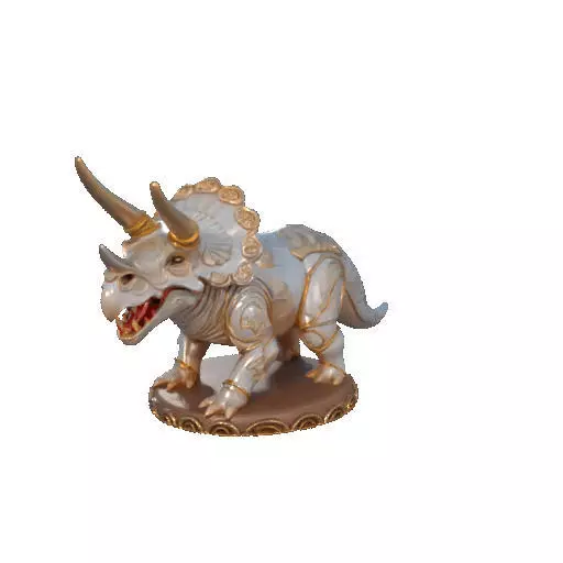 2655 Gothic Roaring Triceratops Dinosaur 3D Model Halloween 3D print model_32