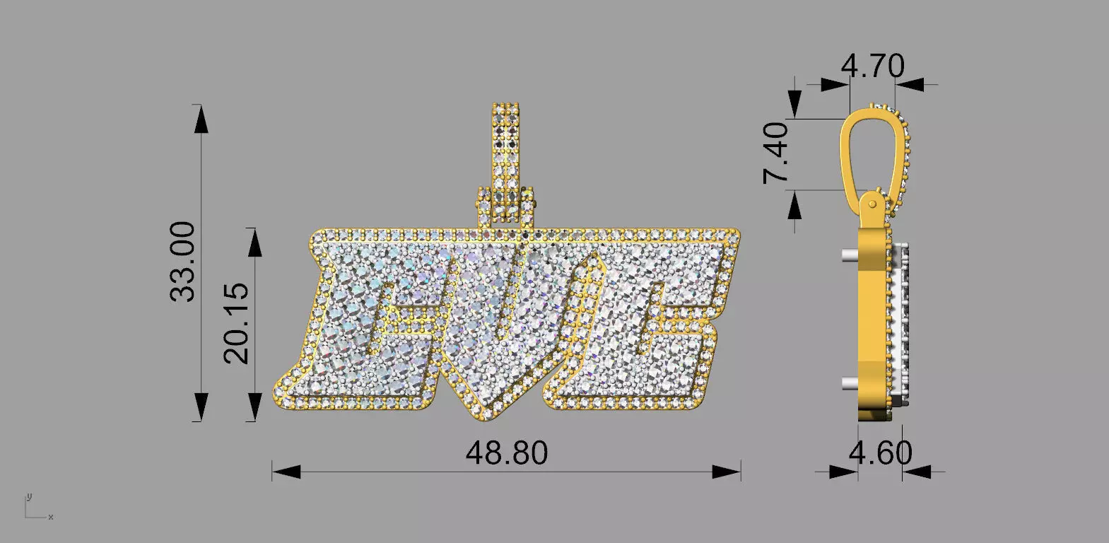 Gold N1533 3D print model_8