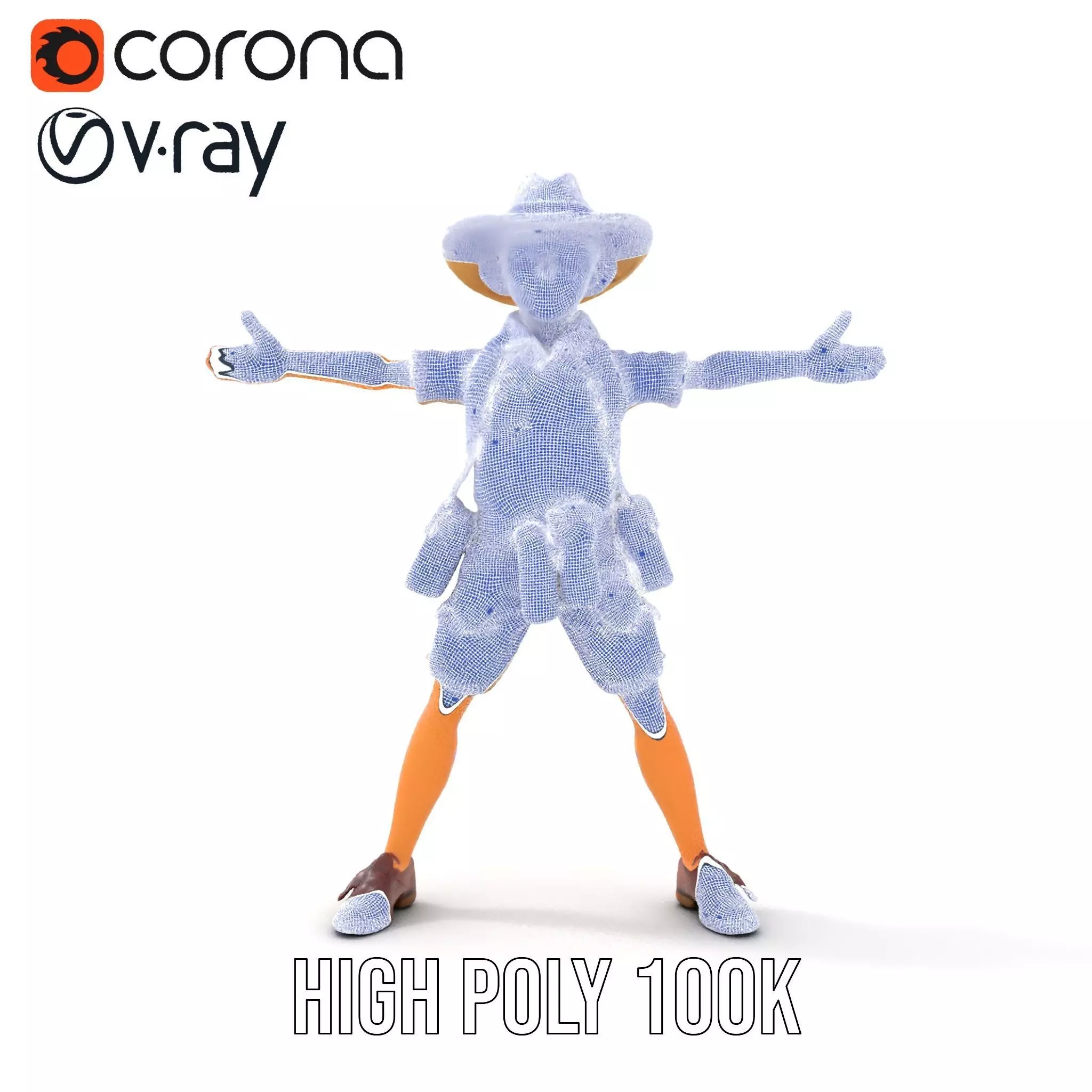 Adventurous Explorer Kid model pack Low-poly 3D model_34