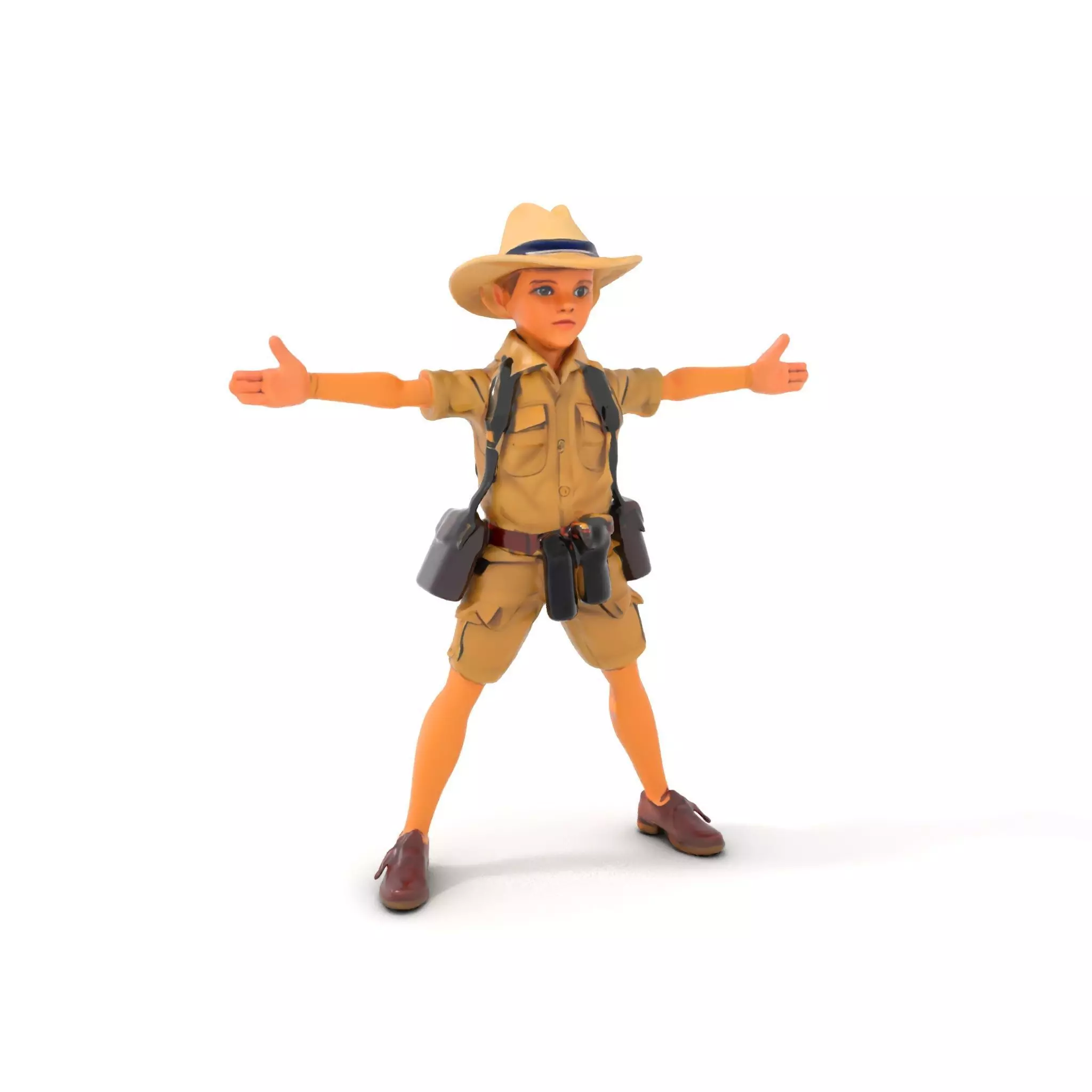 Adventurous Explorer Kid model pack Low-poly 3D model_0