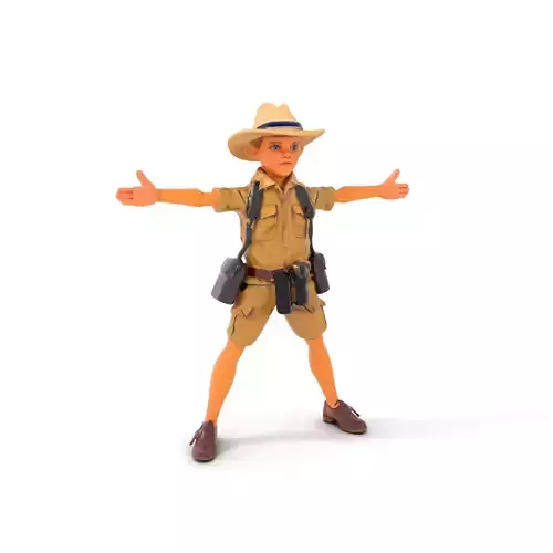 Adventurous Explorer Kid model pack Low-poly 3D model Adventurous Explorer Kid model pack Low-poly 3D model