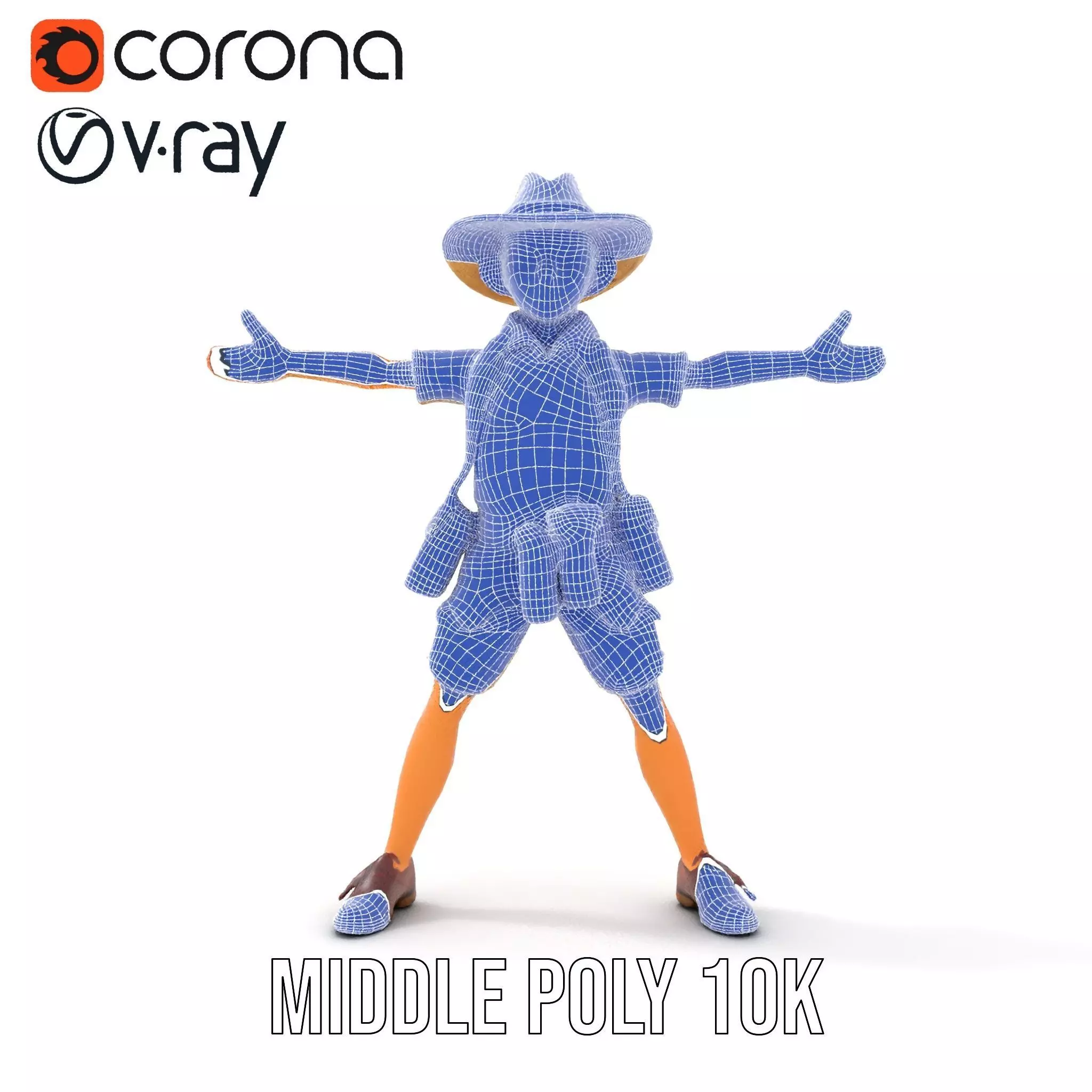 Adventurous Explorer Kid model pack Low-poly 3D model_29