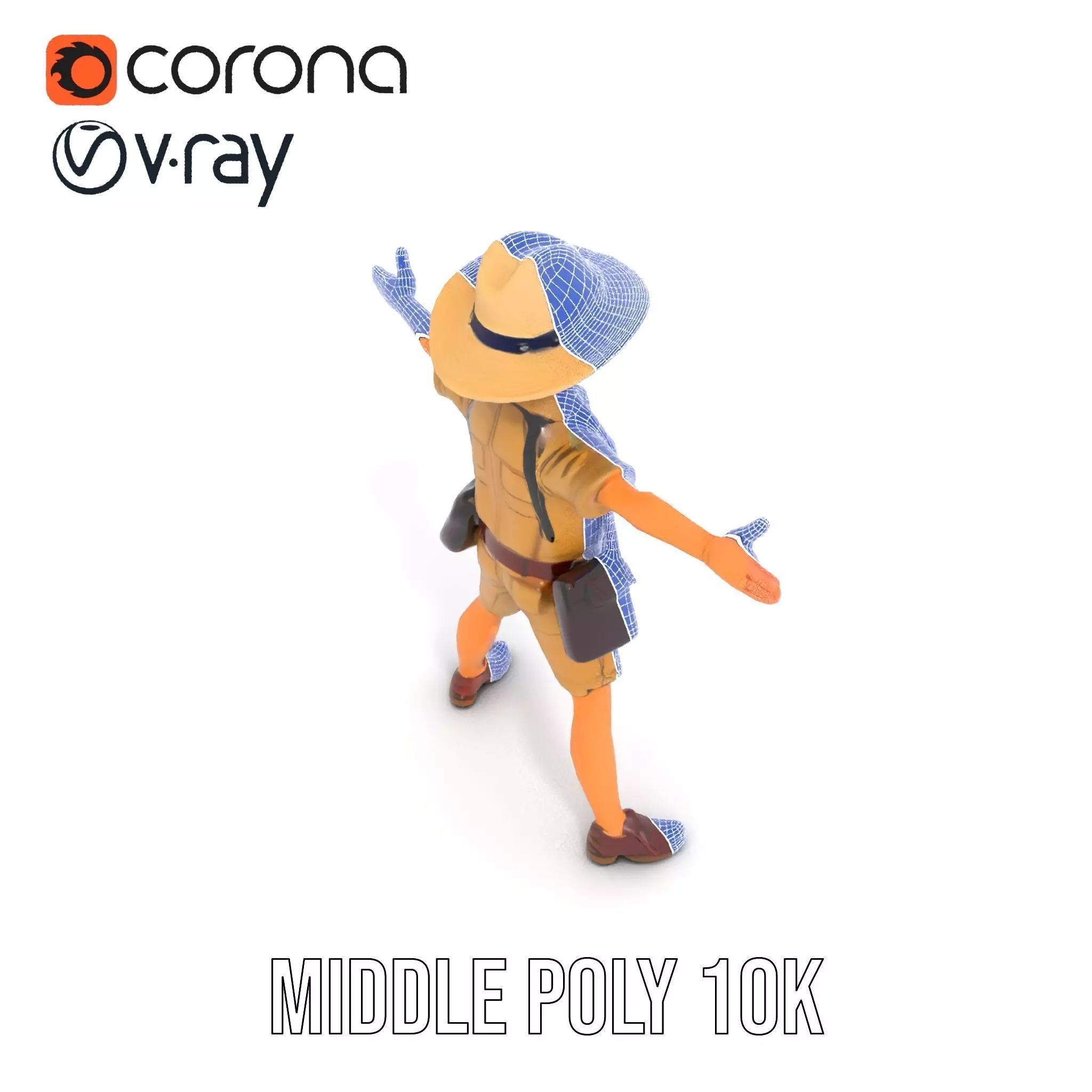 Adventurous Explorer Kid model pack Low-poly 3D model_27