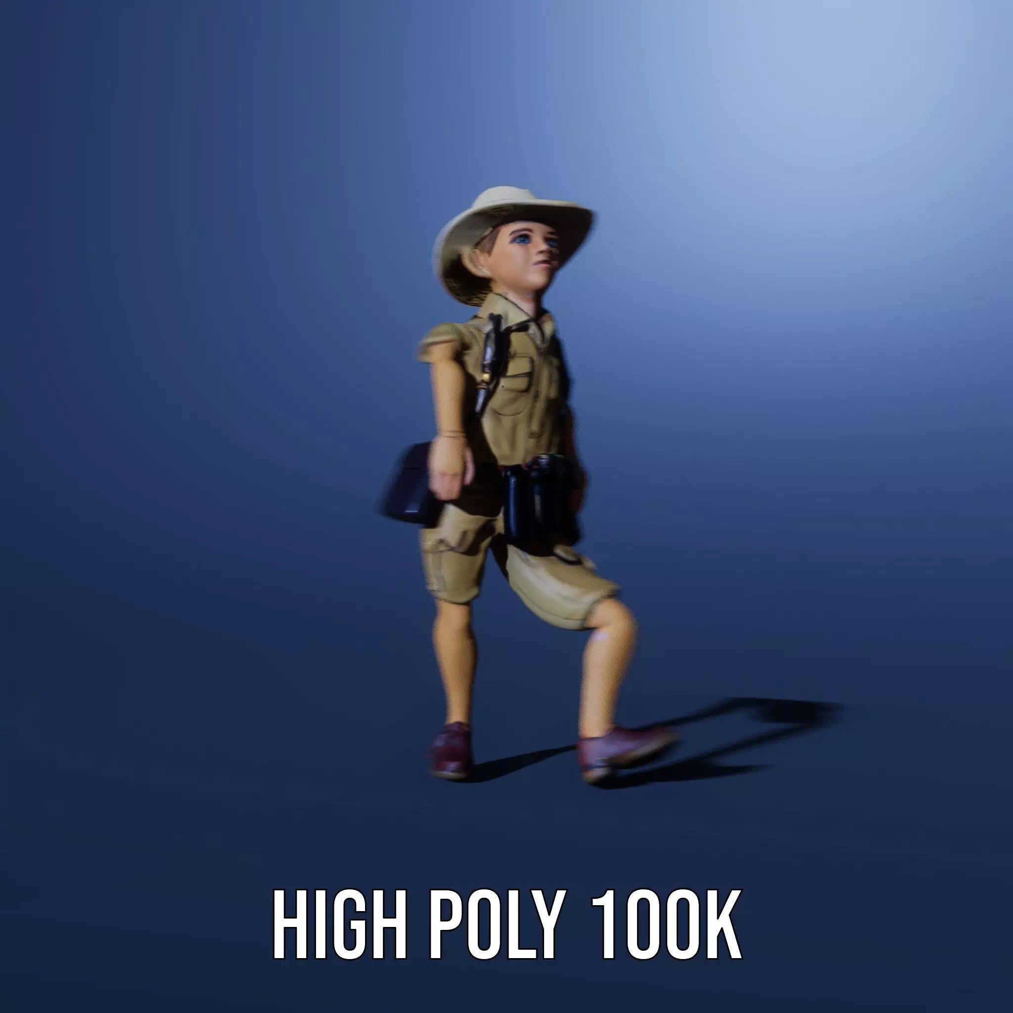 Adventurous Explorer Kid model pack Low-poly 3D model_8