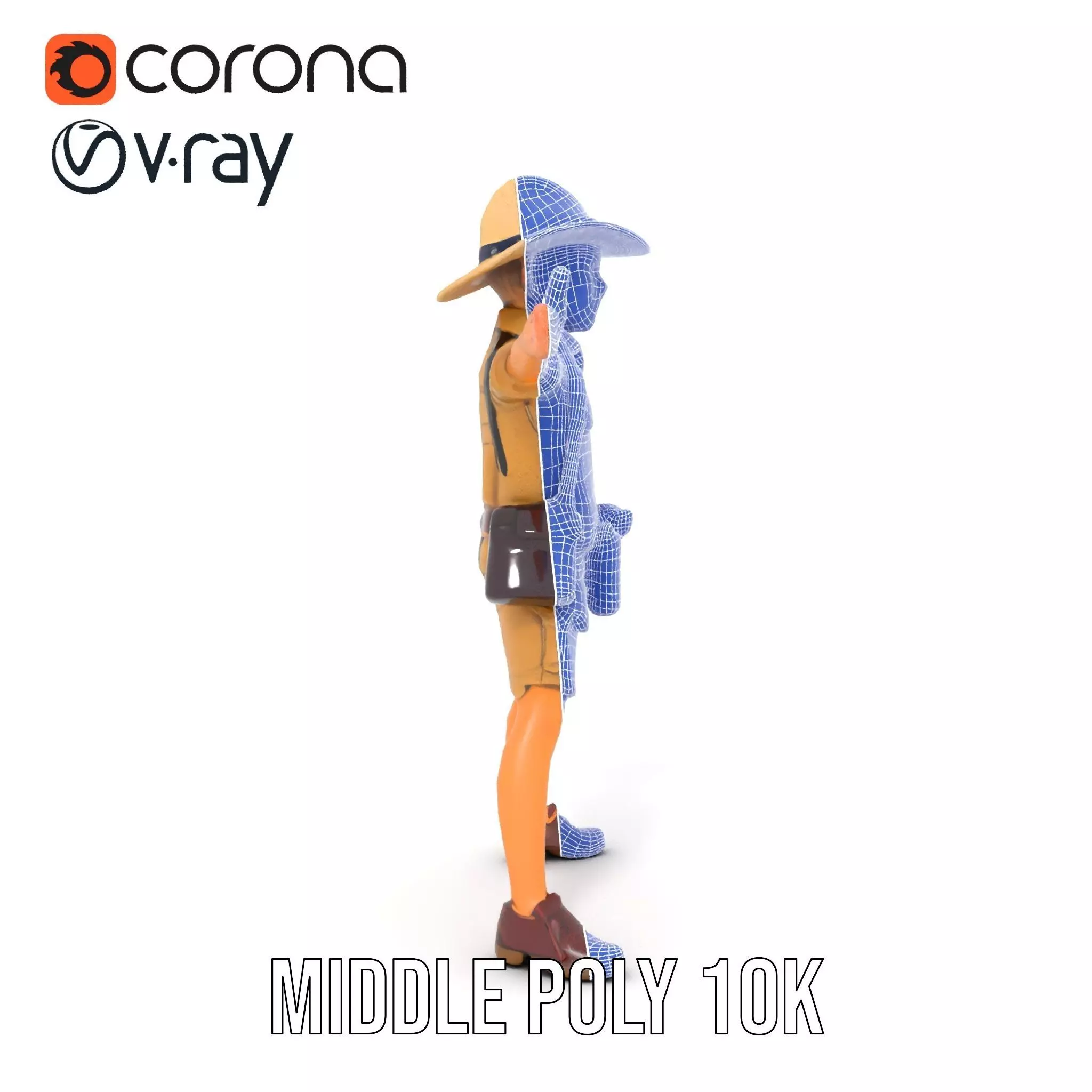 Adventurous Explorer Kid model pack Low-poly 3D model_24