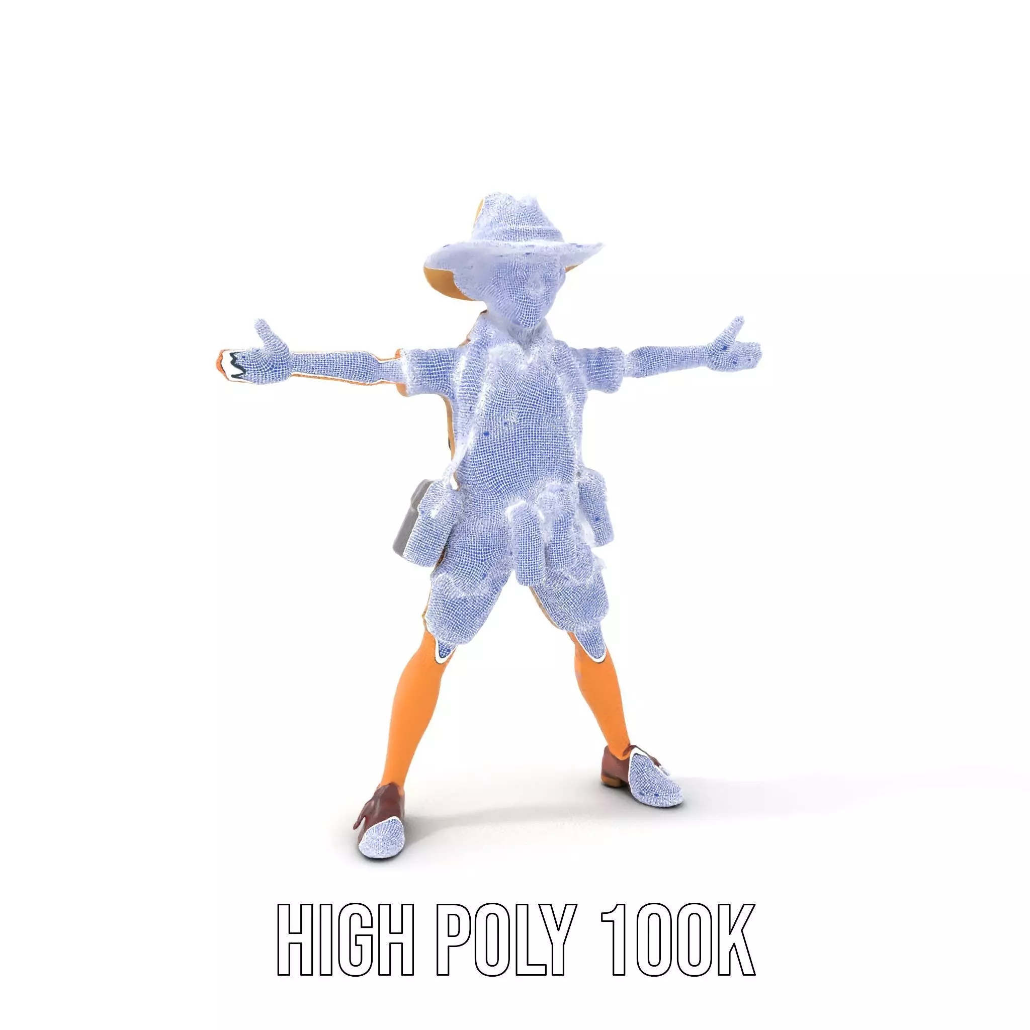 Adventurous Explorer Kid model pack Low-poly 3D model_4