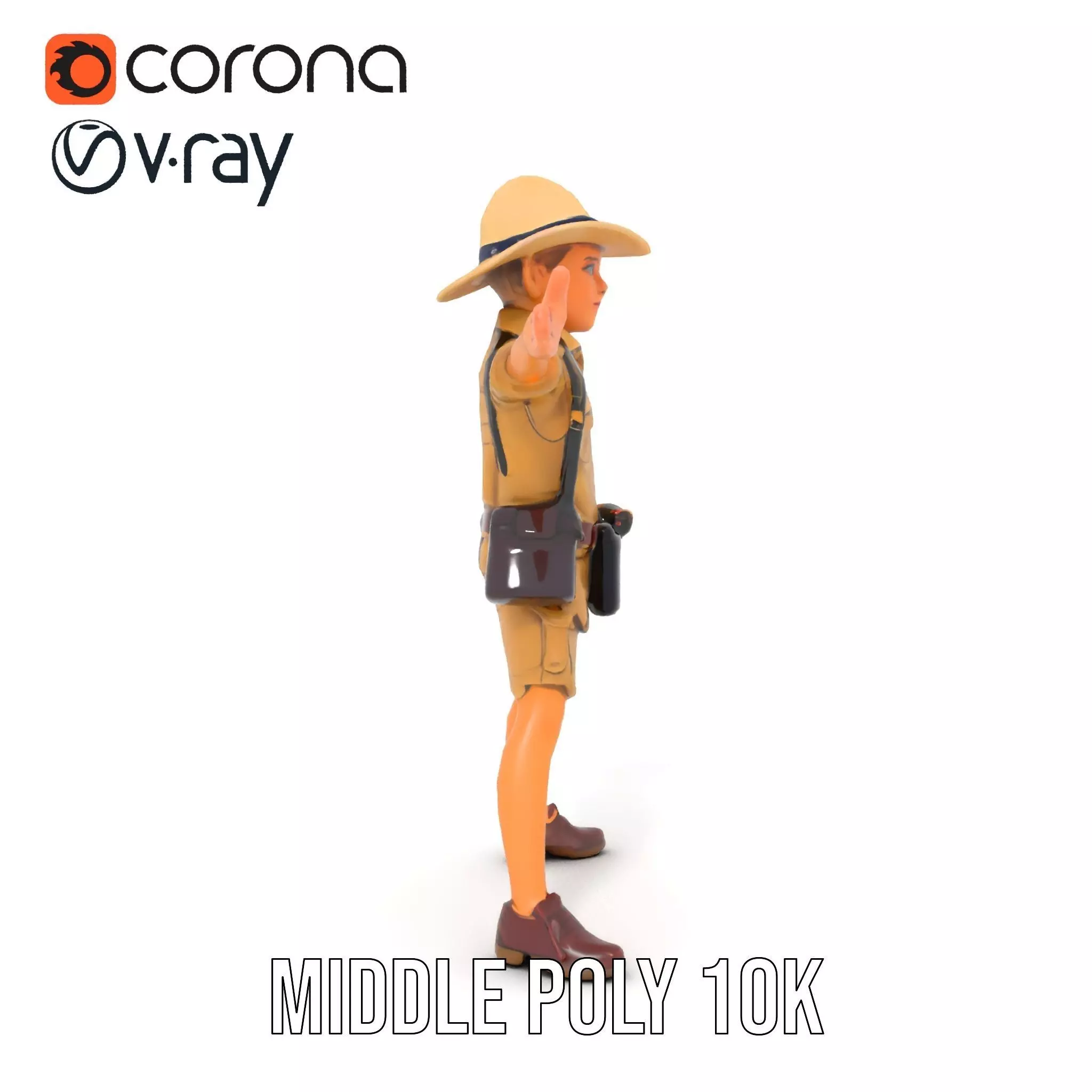 Adventurous Explorer Kid model pack Low-poly 3D model_18