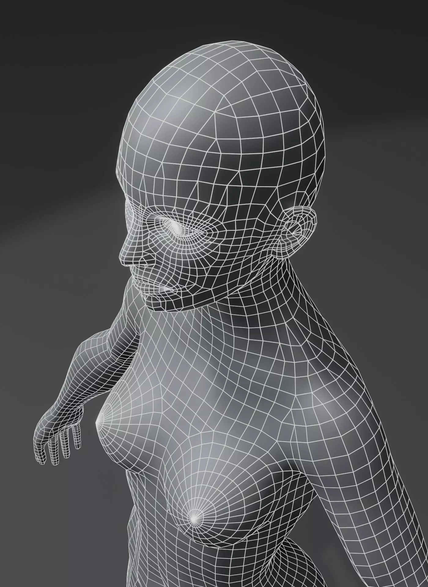 Animated Male Female Body Base Mesh 10K with 76 Sound Effects Low-poly 3D model_14