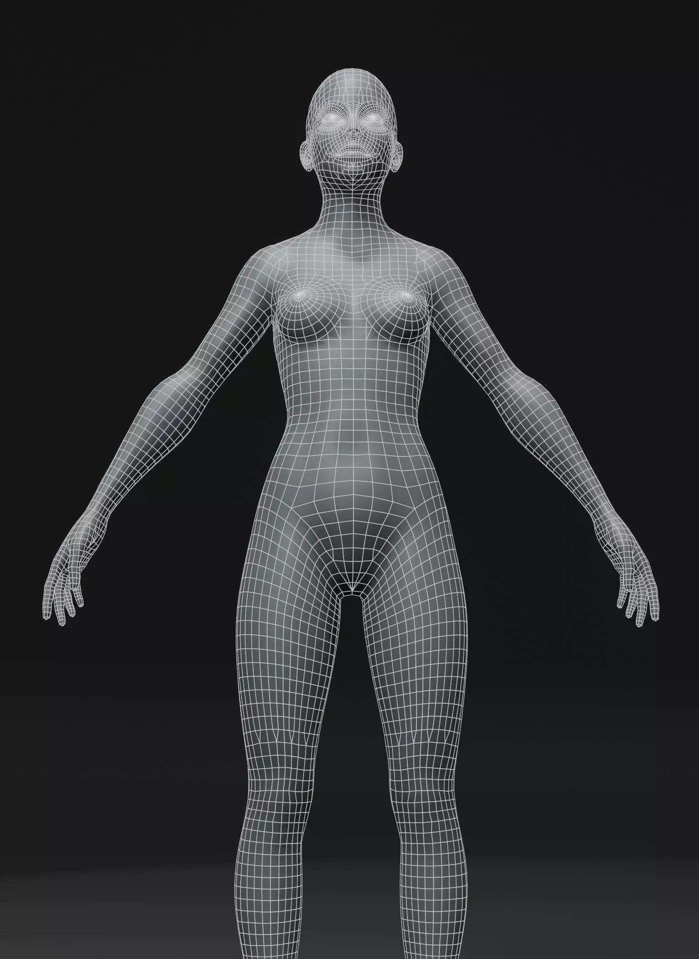 Animated Male Female Body Base Mesh 10K with 76 Sound Effects Low-poly 3D model_21