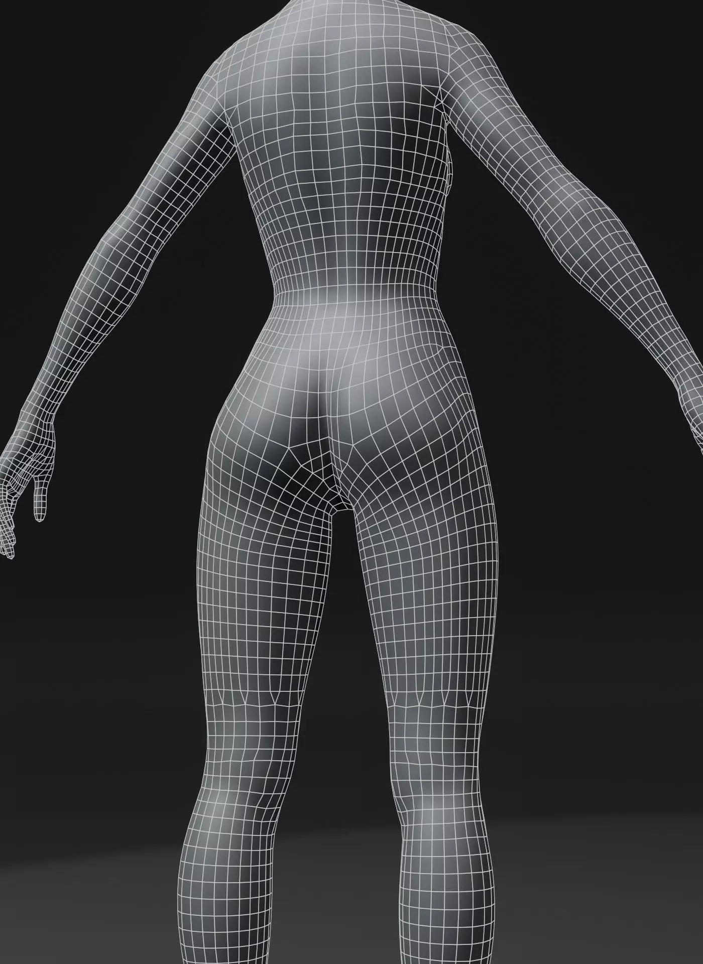 Animated Male Female Body Base Mesh 10K with 76 Sound Effects Low-poly 3D model_17