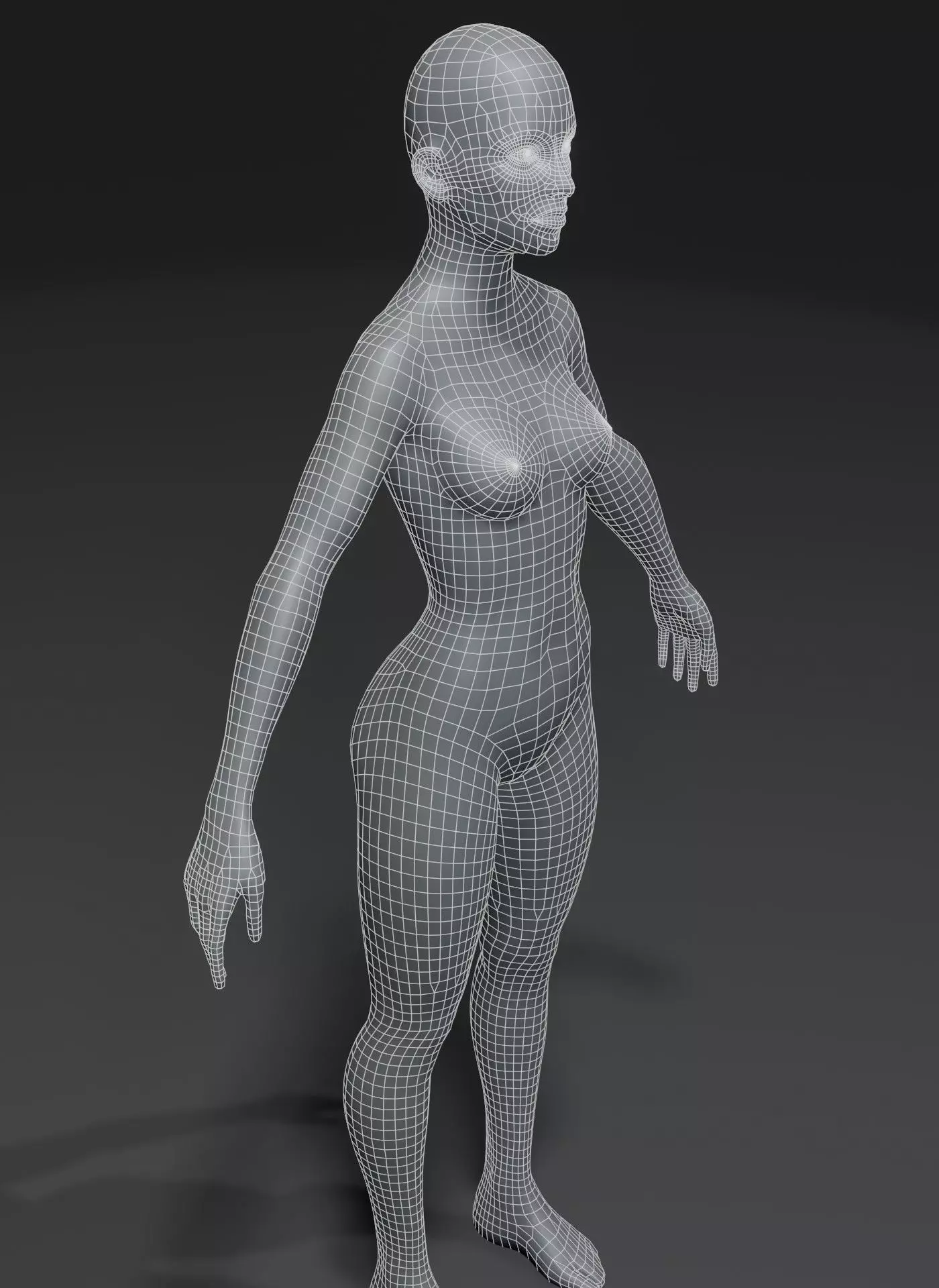 Animated Male Female Body Base Mesh 10K with 76 Sound Effects Low-poly 3D model_11