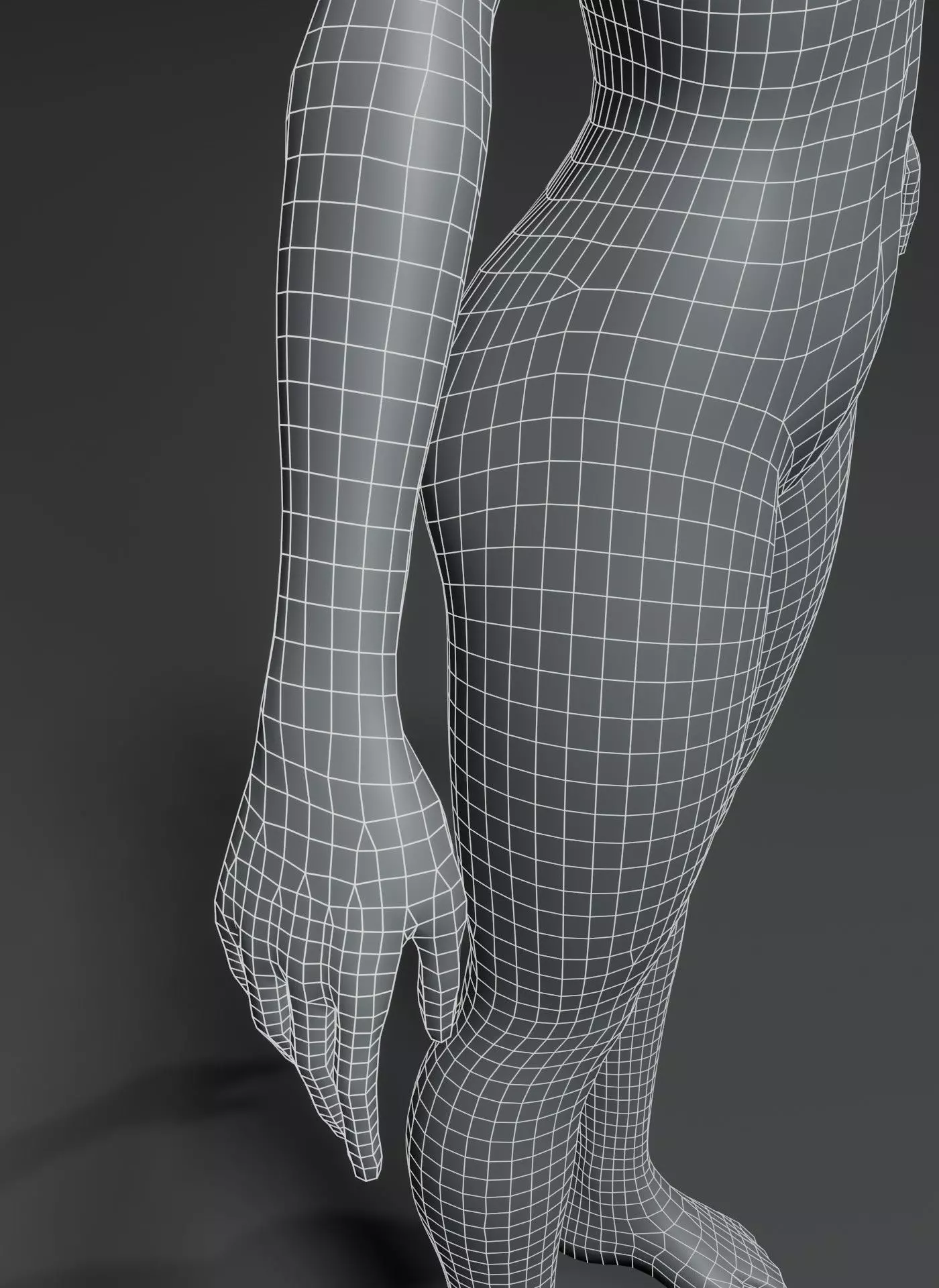 Animated Male Female Body Base Mesh 10K with 76 Sound Effects Low-poly 3D model_12