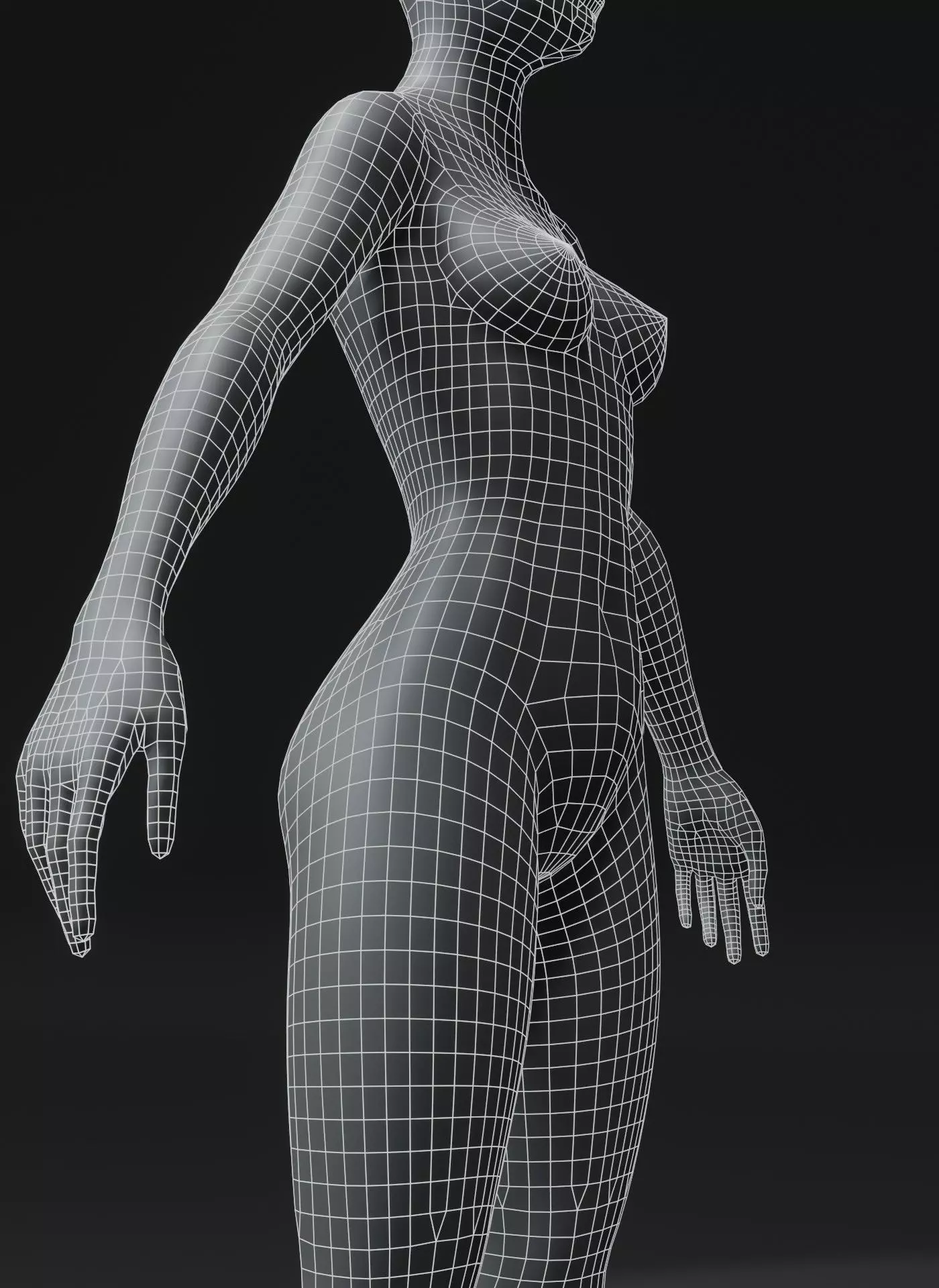 Animated Male Female Body Base Mesh 10K with 76 Sound Effects Low-poly 3D model_16