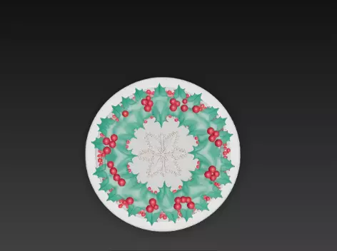 3D Festive Cake Christmas Celebration Scene 3D print model_4
