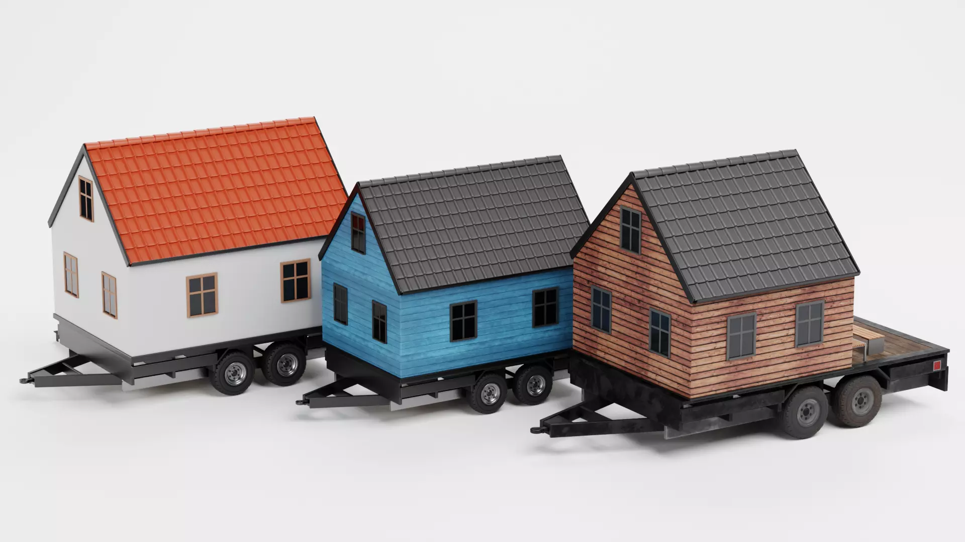 -Tiny Houses- Low-poly 3D model_4